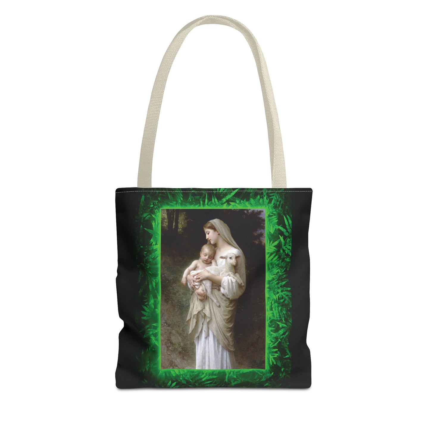 Religious Mary, Jesus and Lamb Tote Bag - 3 Sizes