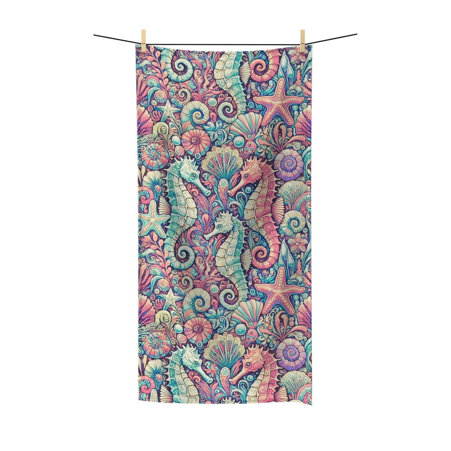 Seahorse Trio/Retro Polycotton Towel