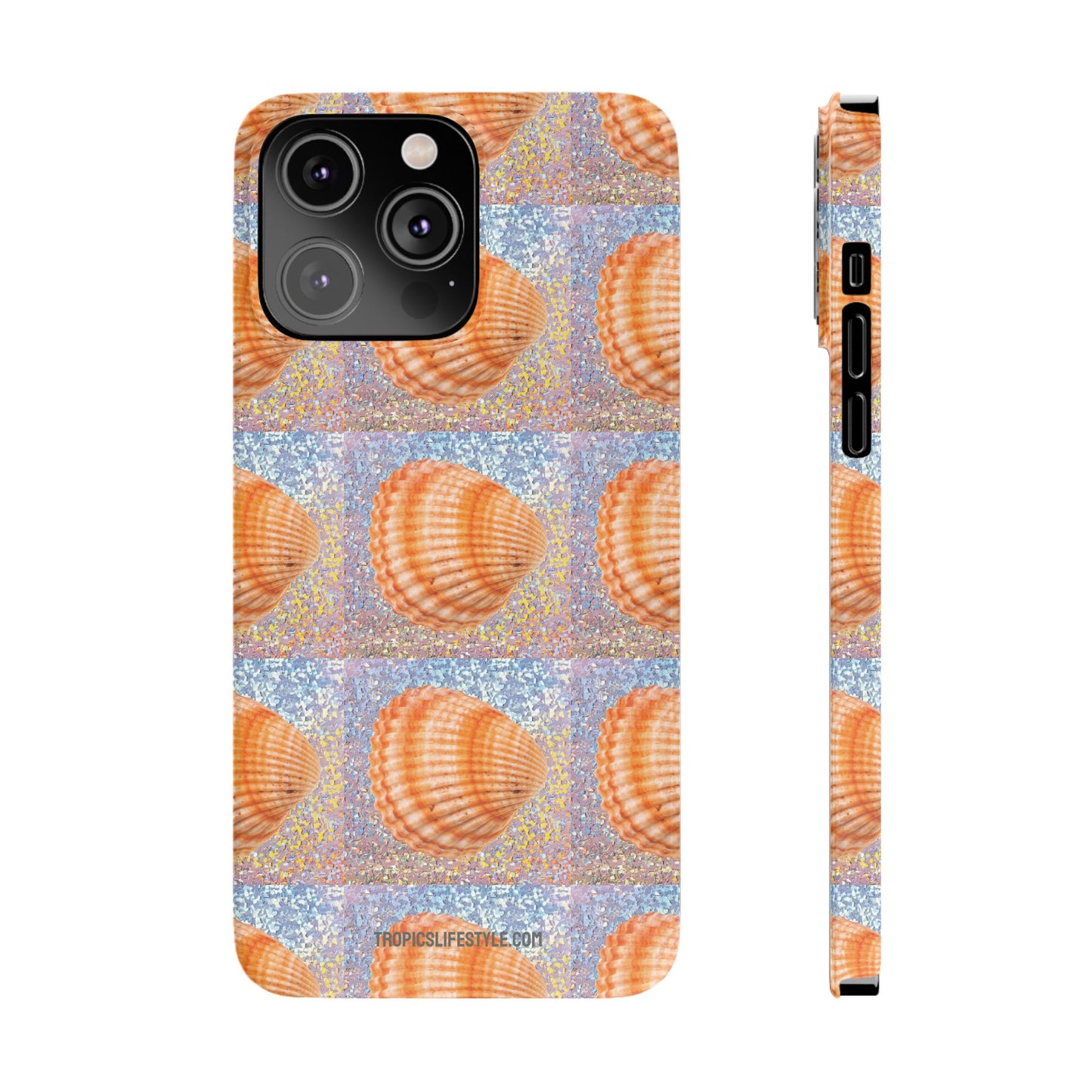 Slim Phone Cases - Disco Orange Scallop