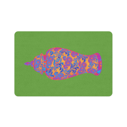 Pet Food Mat (12x18), Heatwave Ginger Jar macro green