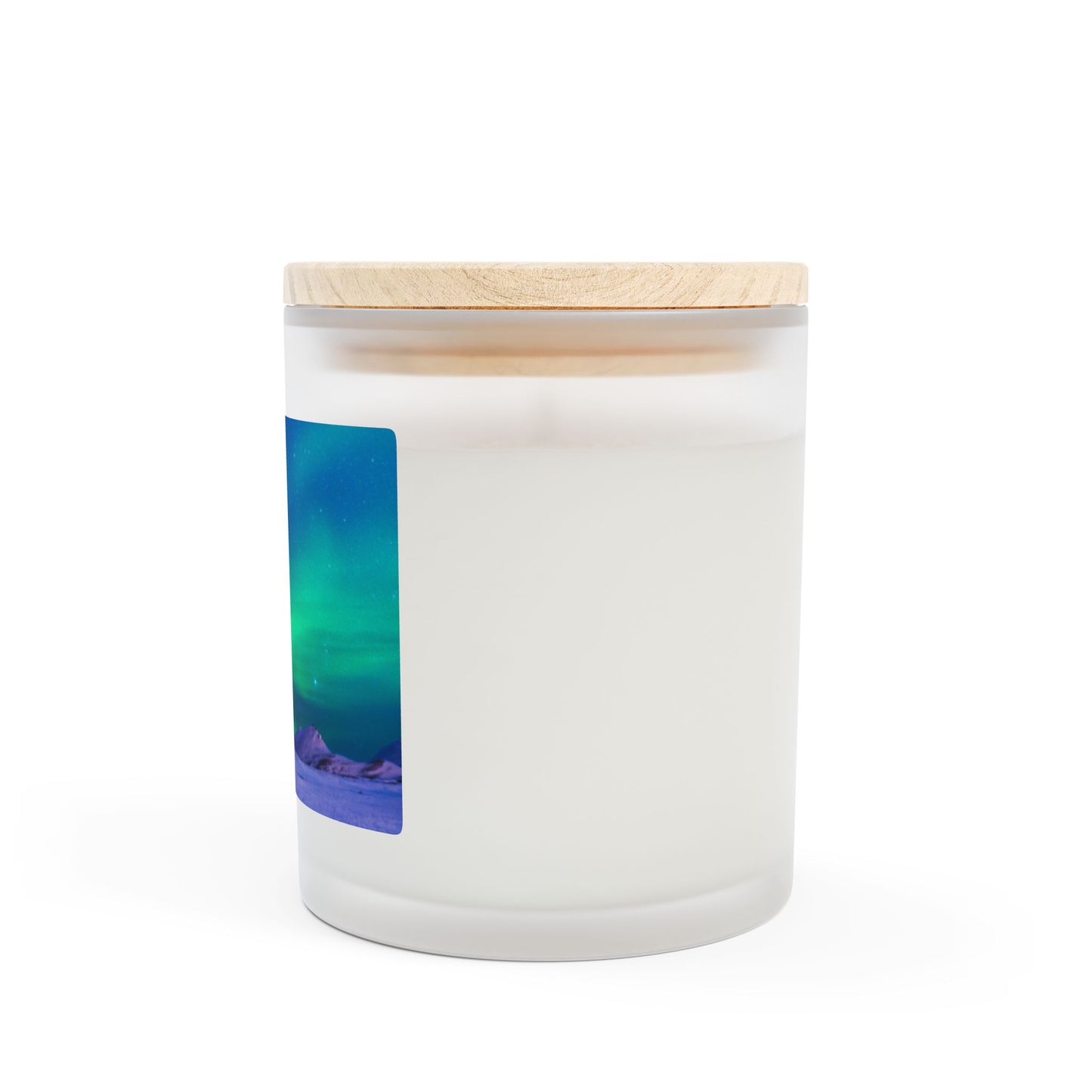 Frosted Glass Candle, 11oz - Cold Ocean Lights, Peacock