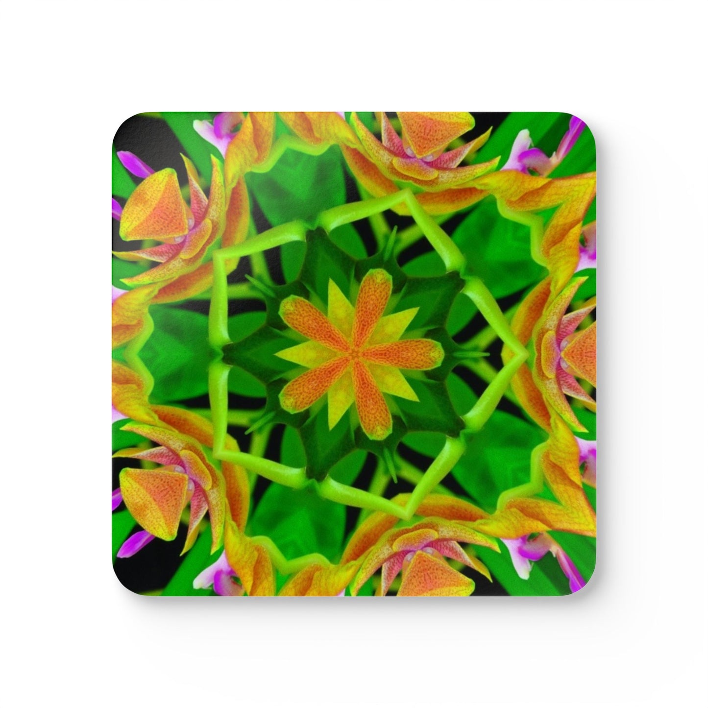 Coaster Set -  Orchid Kaleidoscope #2