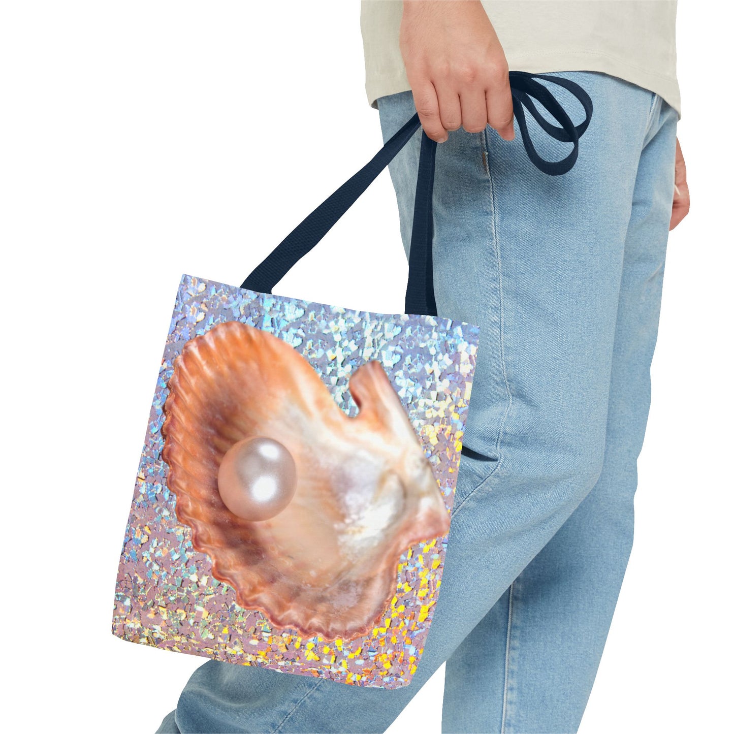 Disco Peach Pearl & Shell Tote Bag - 3 Sizes