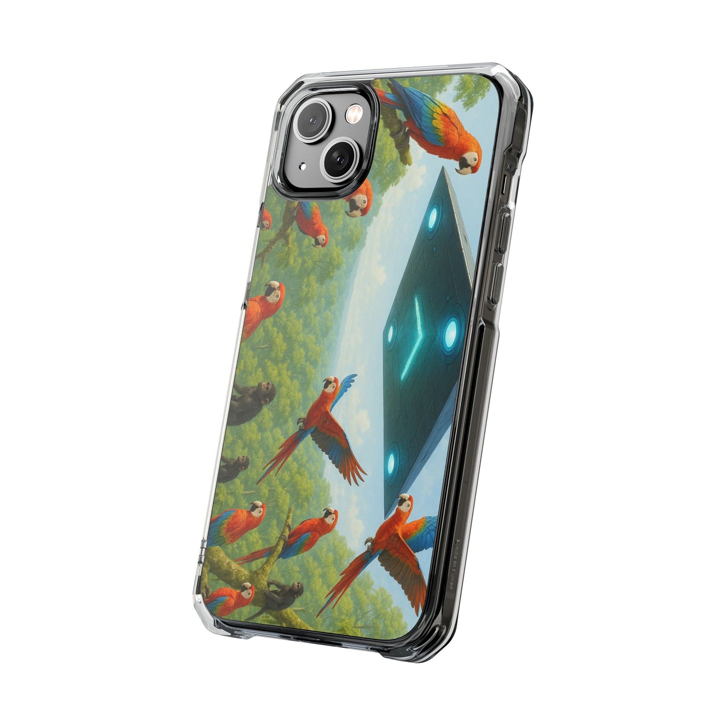 UFO and Macaws Magnetic Clear Phone Case, Many Models