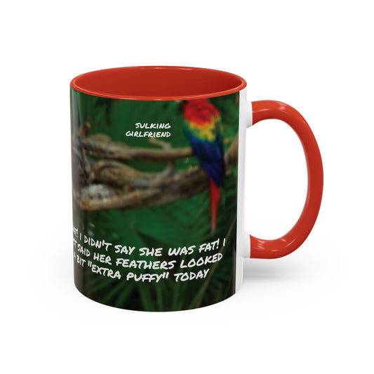 Parrot Accent Coffee Mug (11, 15oz), 8 Colors - Extra Puffy