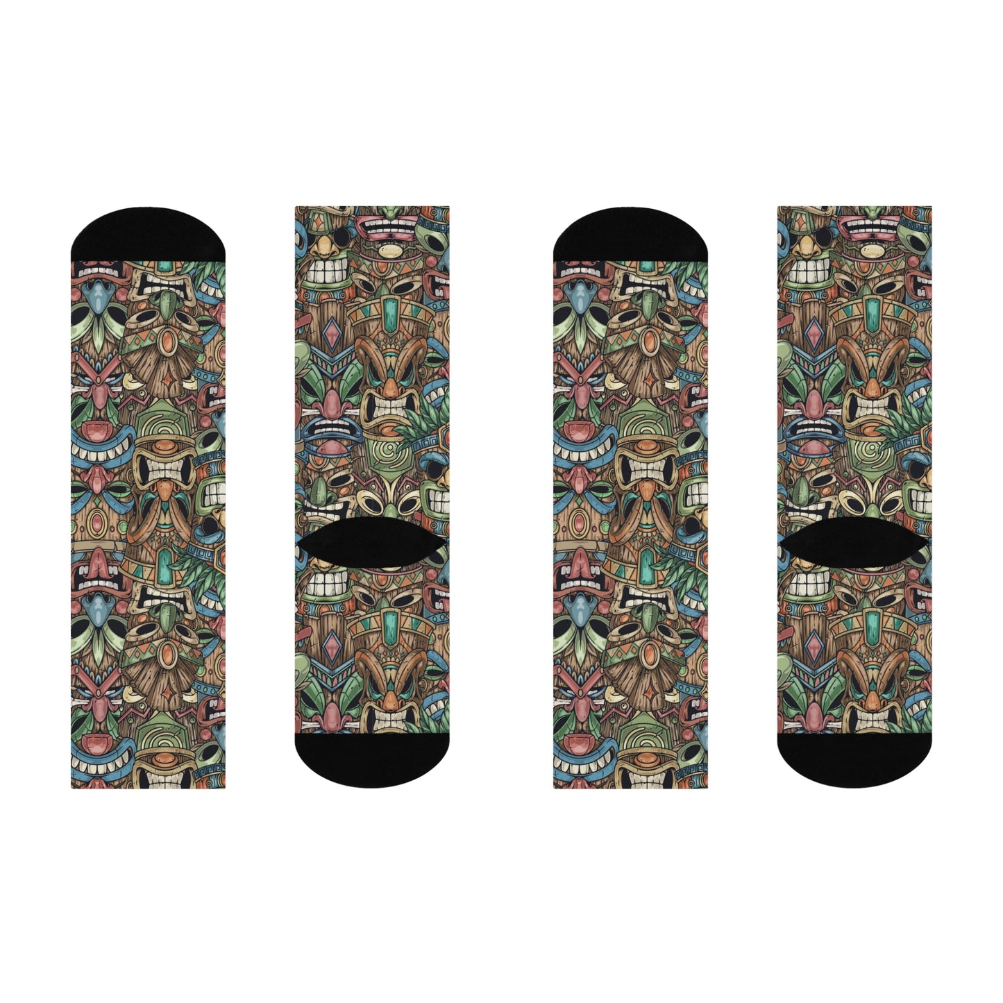 Cushioned Crew Socks - Tiki Legends