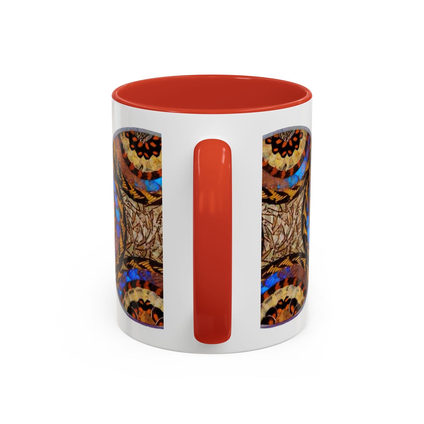 Accent Coffee Mug (11, 15oz), 8 Colors - Real Butterfly Wings Plate #3