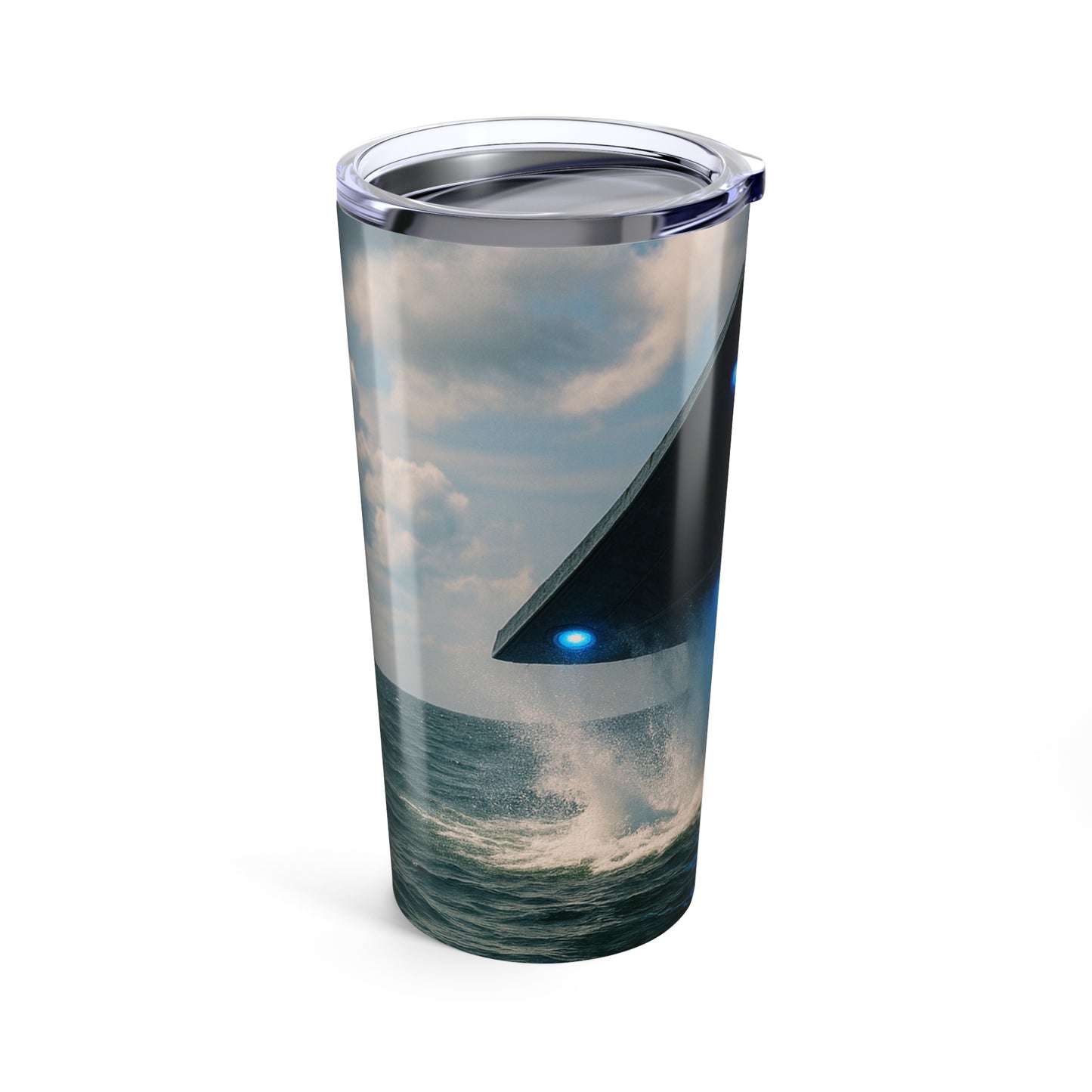 20oz Tropical Glossy Tumbler - UFO and Dolphin