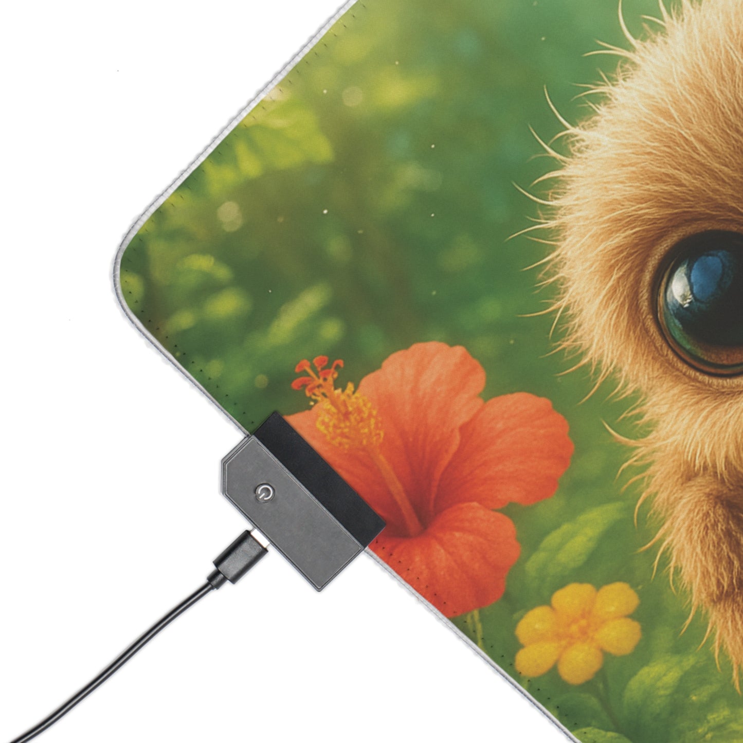 LED Gaming Mouse Pad With Vibrant RGB Lighting, 4 Sizes / Rainforest Baby Spiders