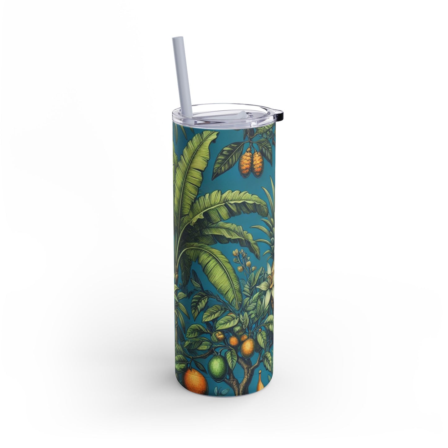20oz Matte Tumbler, 7 Colors - Stylish Travel Cup - Tropical Fruit Blue