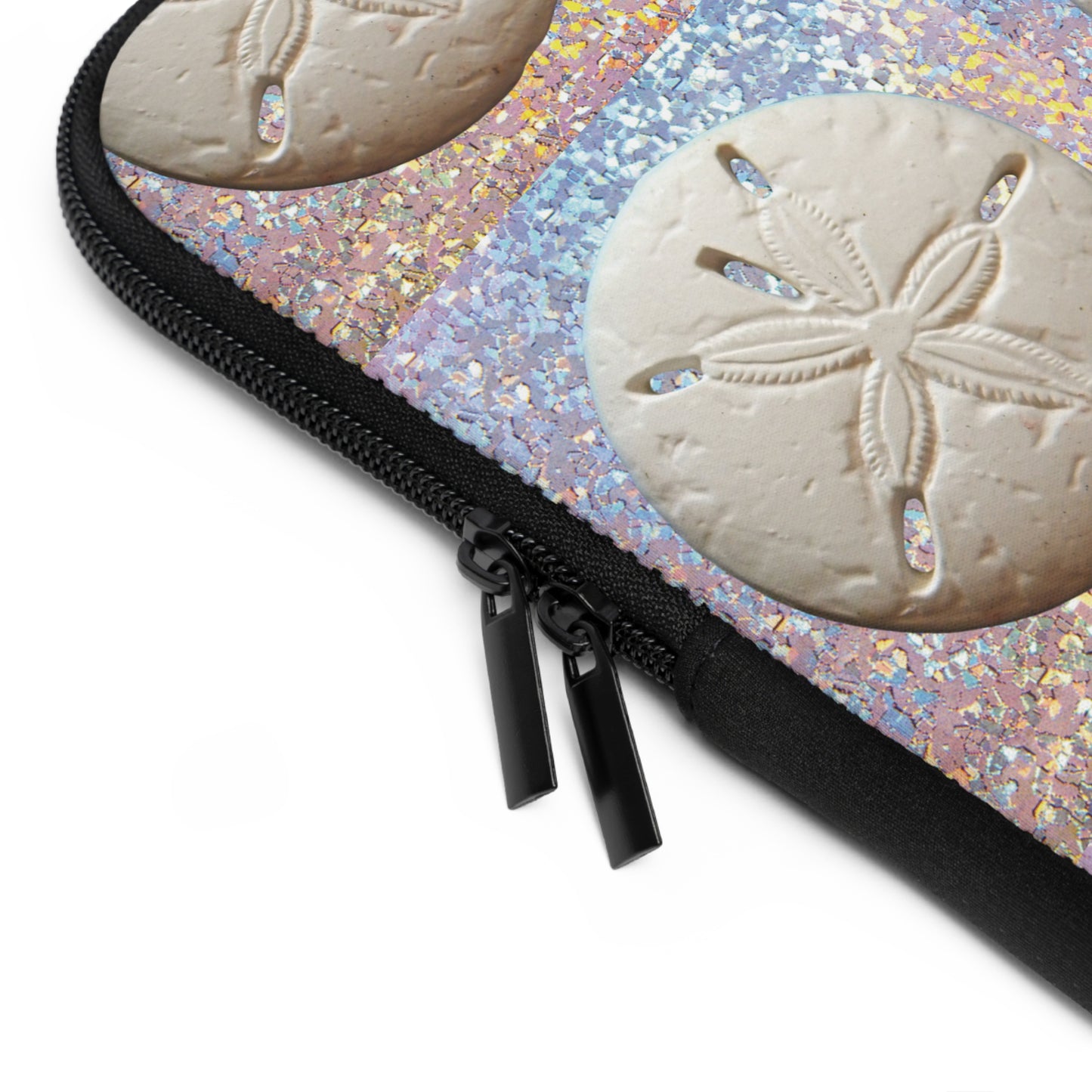 Tropical Laptop Sleeve, 5 Sizes - Perfect for Beach Lovers & Students / Disco Sand Dollar, Repeat
