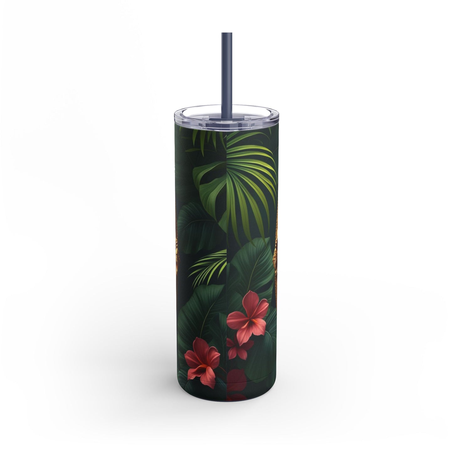 20oz Matte Tumbler, 7 Colors - Stylish Travel Cup - Framed Two Peacocks