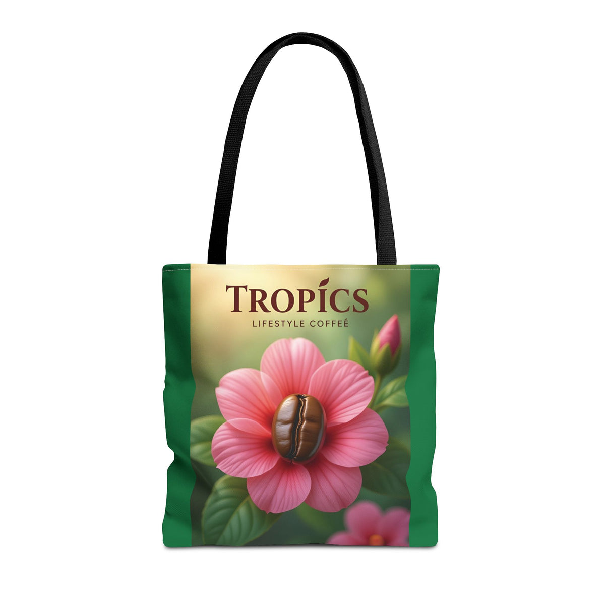 Pink Flower/Green TLCoffee Tote Bag - 3 Sizes