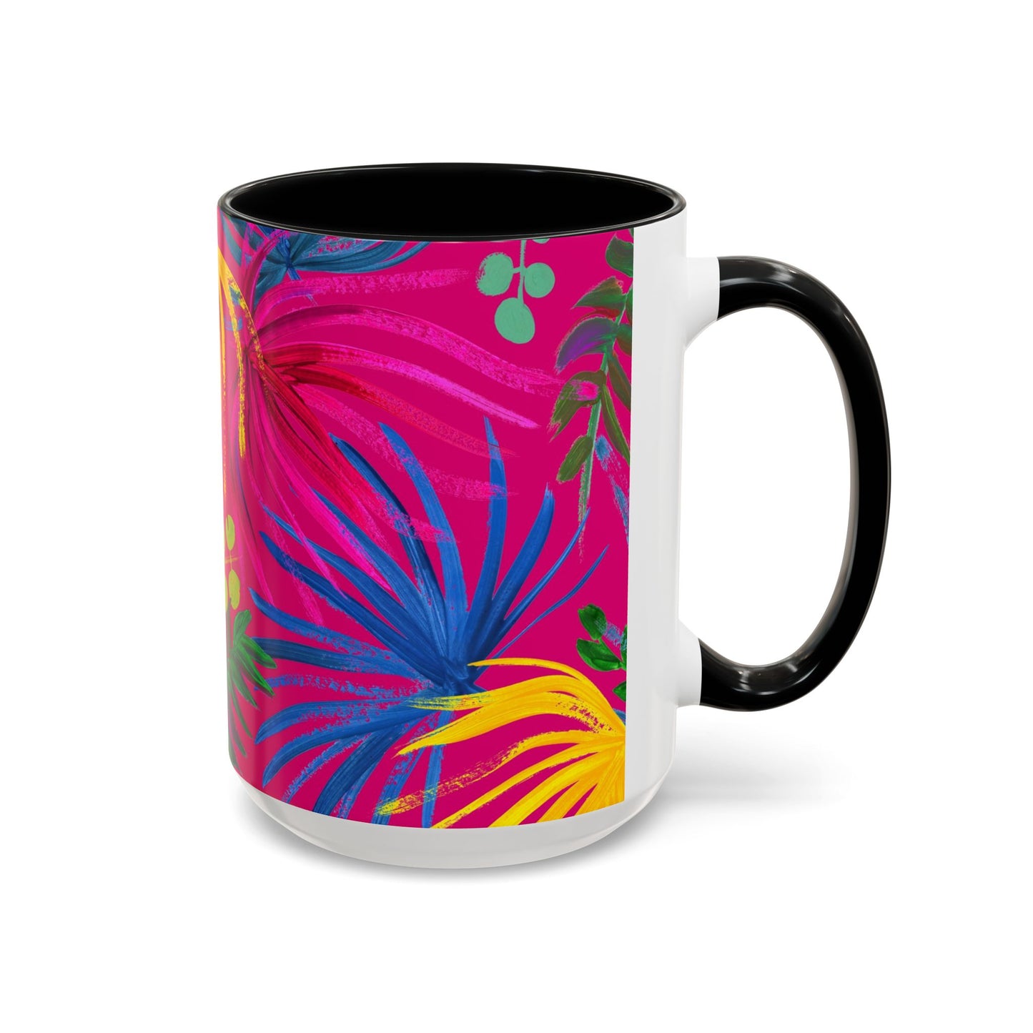 Accent Coffee Mug | Tropical-Inspired Drinkware / Exotic Flora