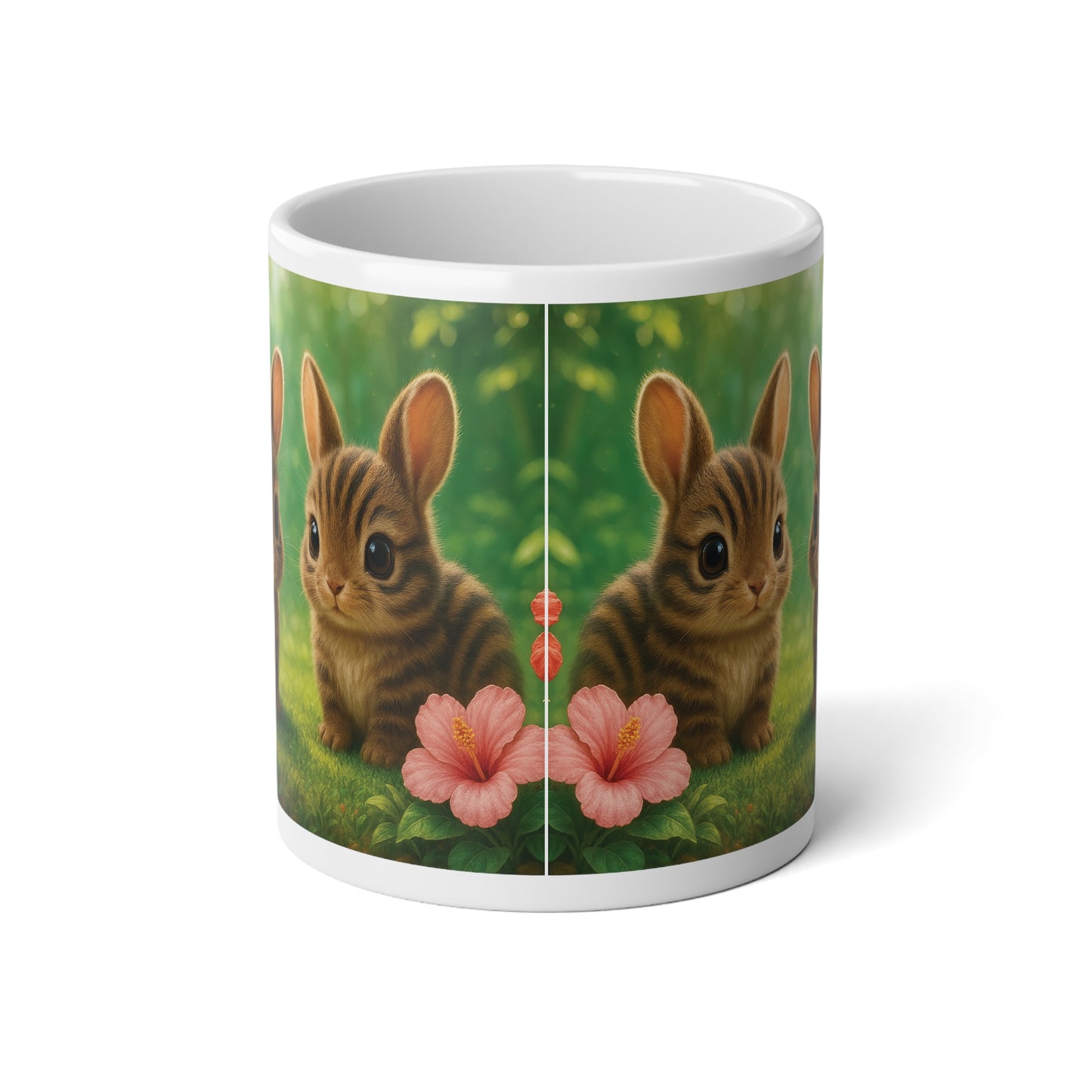 Jumbo Mug, 20oz, Baby Sumatran Rabbits | Tropical Coffee Cup
