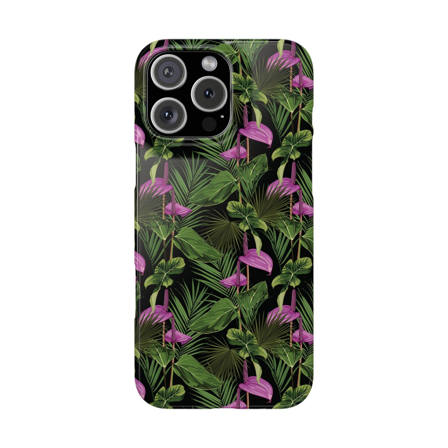 Slim Phone Cases - Anthurium and Palm