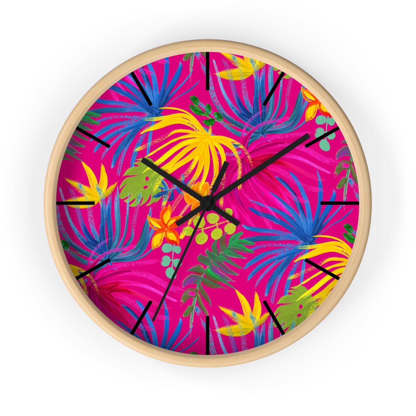 Exotic Flora Wall Clock - Perfect for Tropical Lifestyle Lovers