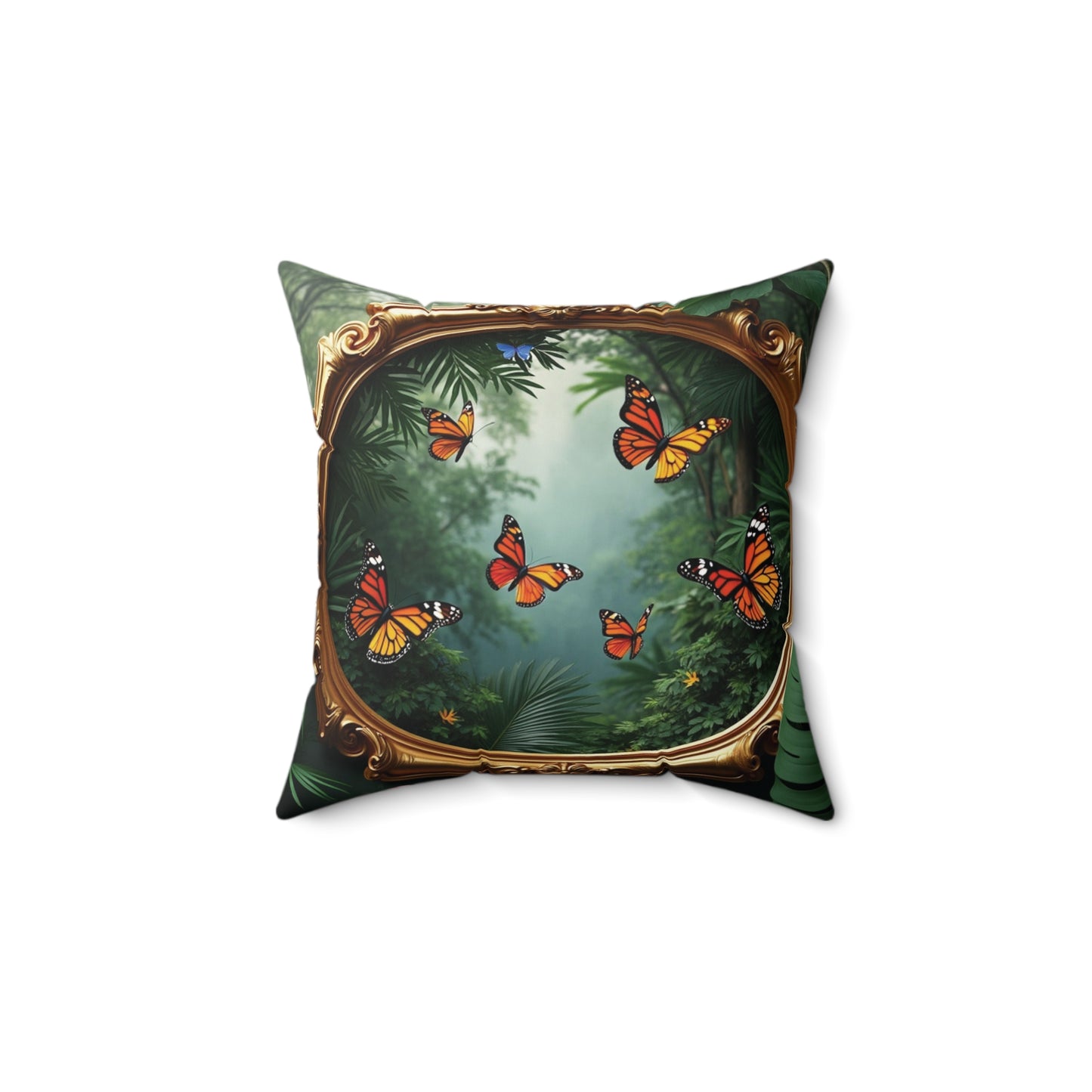 Decorative Pillow - Accent Cushion, 4 Sizes / Framed Monarch Gathering