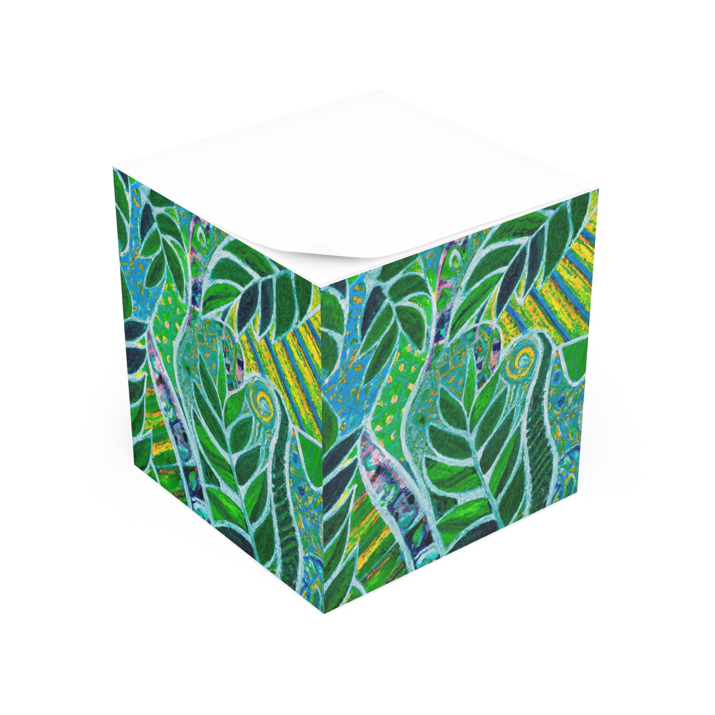 Note Cube - Amazon Whimsy, Green