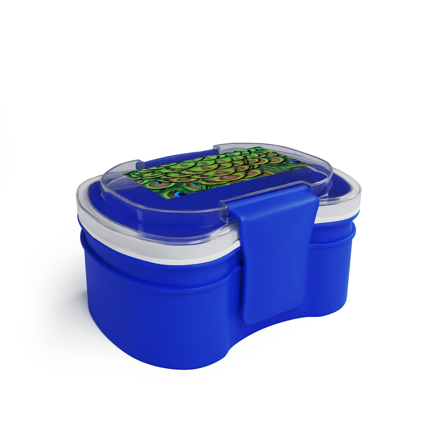 Two-tier Bento Box - Micro Green Peacock Feathers