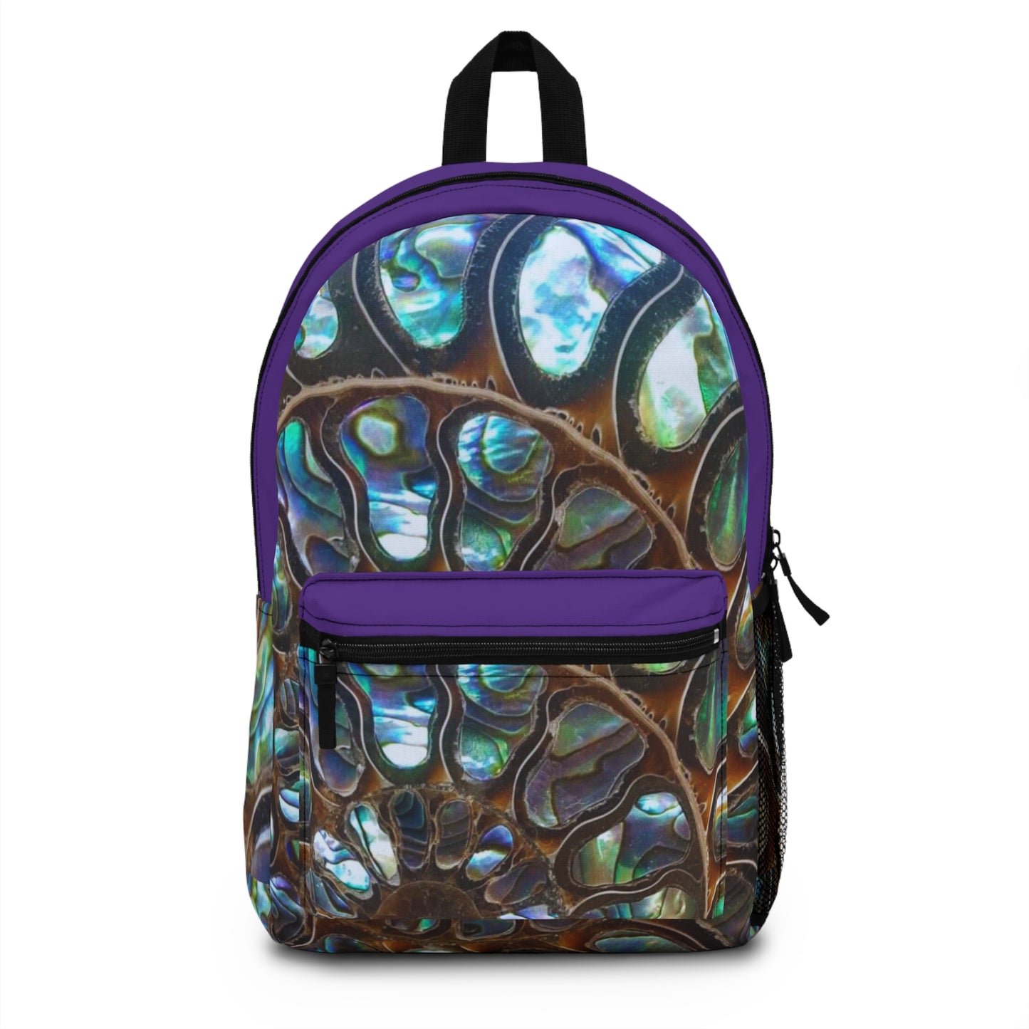 Tropical Backpack  / Ammonite and Abalone, Purple