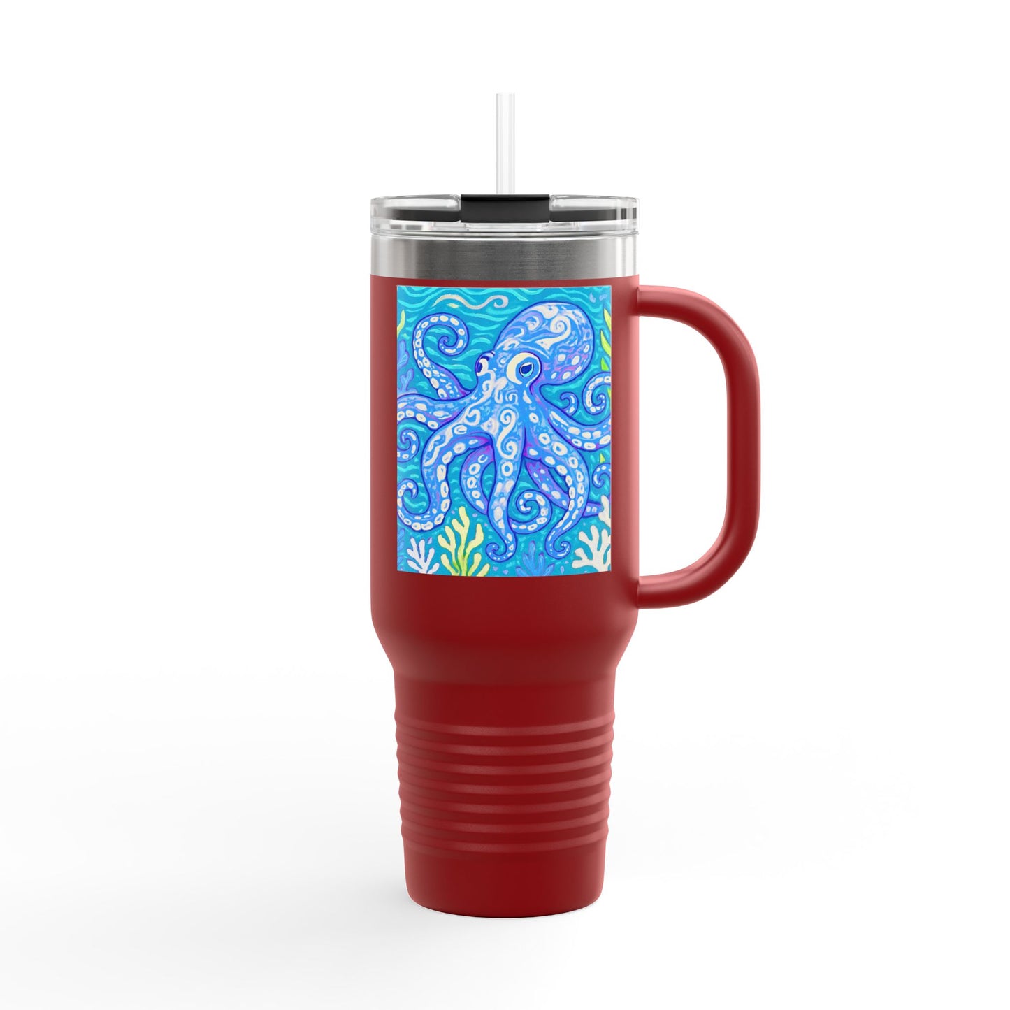 Kraken Joe/Blue Insulated Travel Mug - 40oz - Perfect for Outdoor Adventures