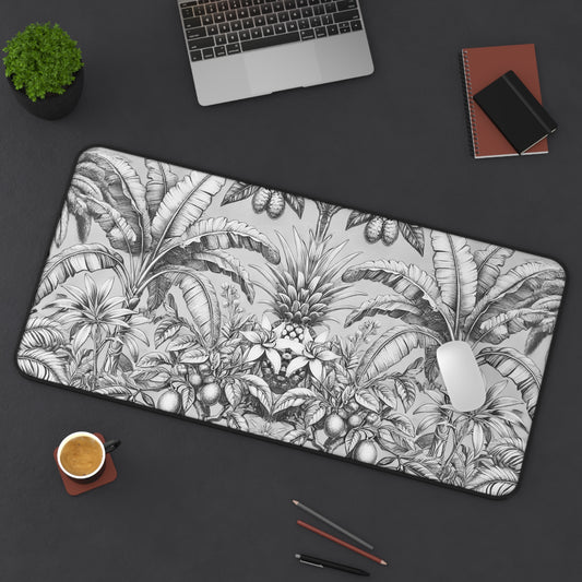 Tropical Mouse Pad/Desk Mat, 3 Sizes - Perfect for Home Office / Tropical Fruit, Newspaper
