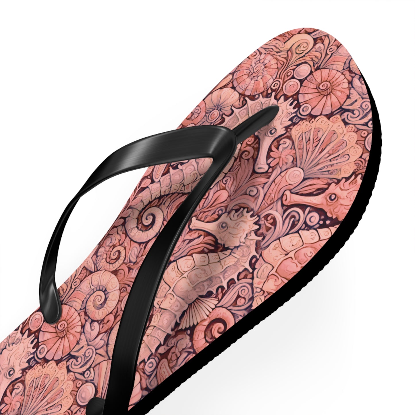 Flip Flops - Seahorses/Red