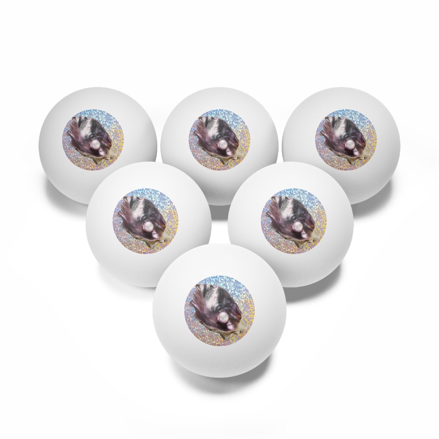 Tropical Paradise Ping Pong Balls - 6 Pack with Disco Lavender Pearl