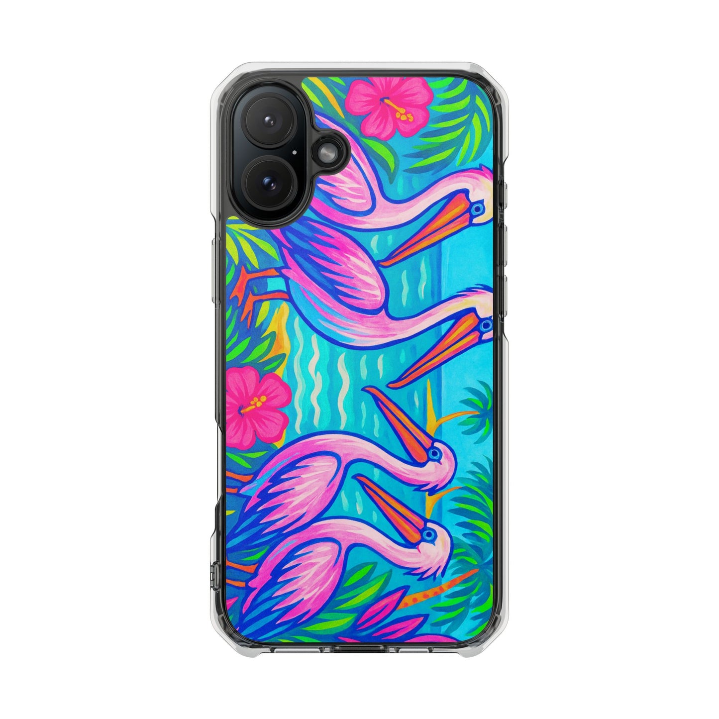 Beach Pelican Party Magnetic Clear Phone Case, Many Models