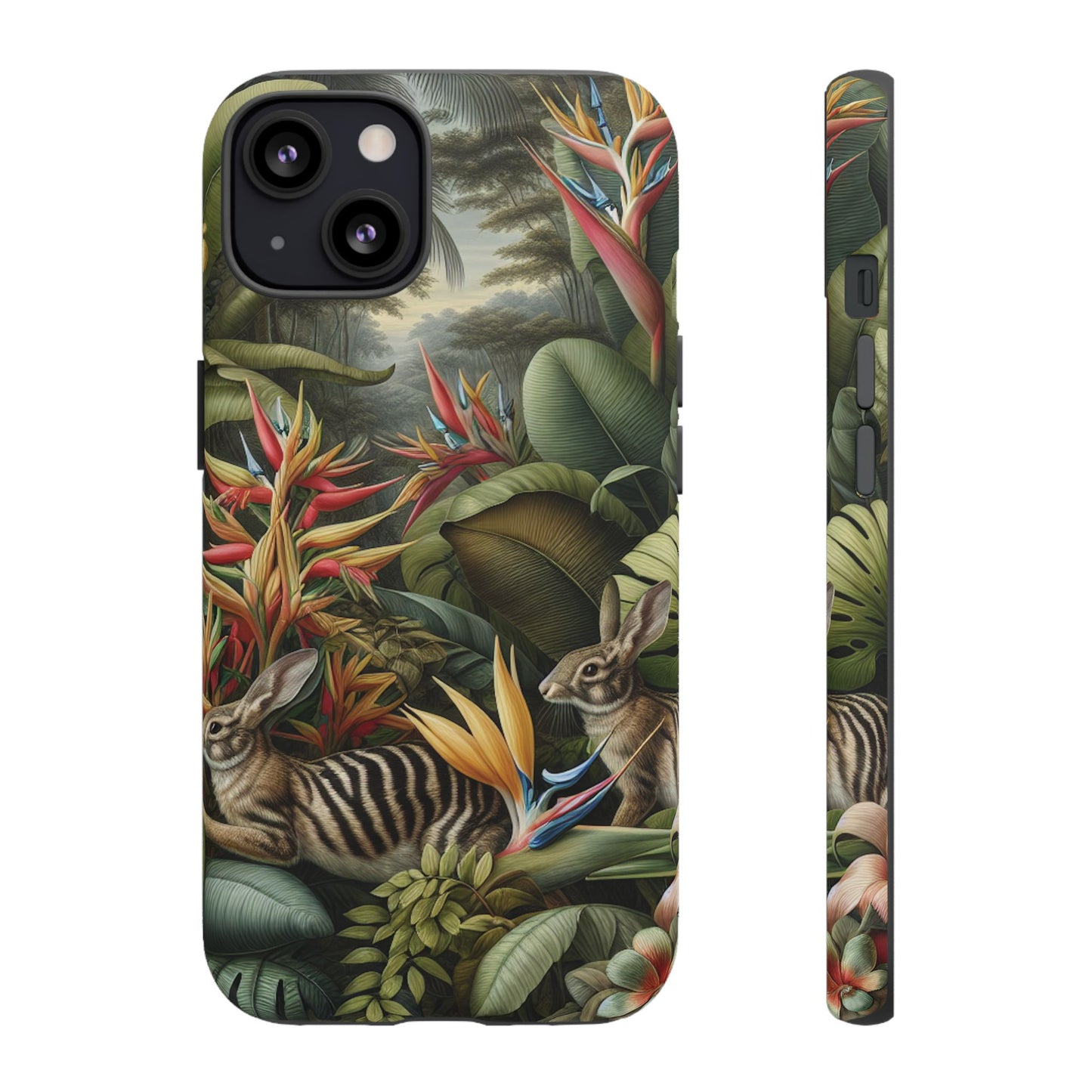 Rainforest Rabbit Outing Phone Case - Tough Cases with Summer Vibe