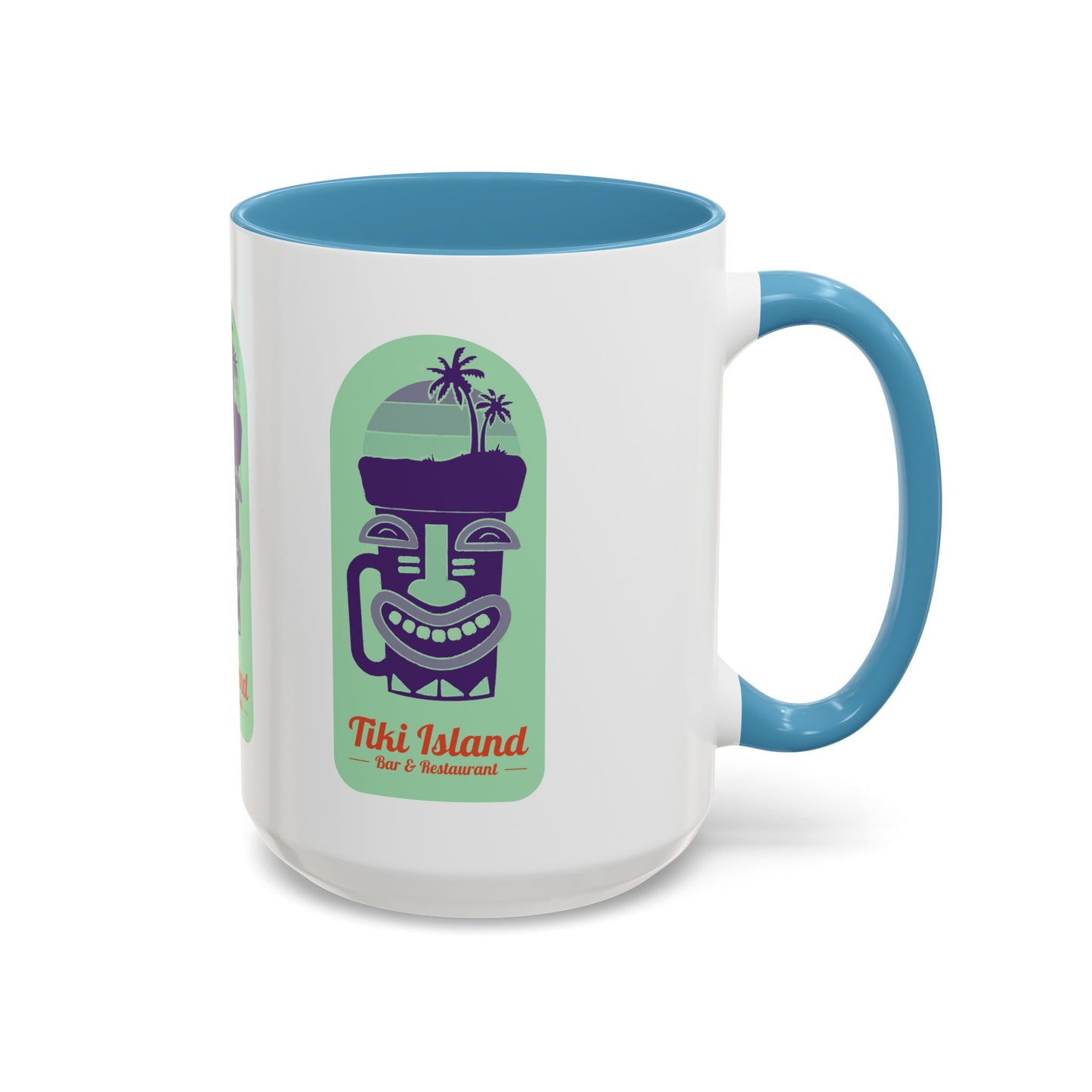 Tiki Island Accent Coffee Mug - Fun Tropical Drinkware for Beach Vibes, green