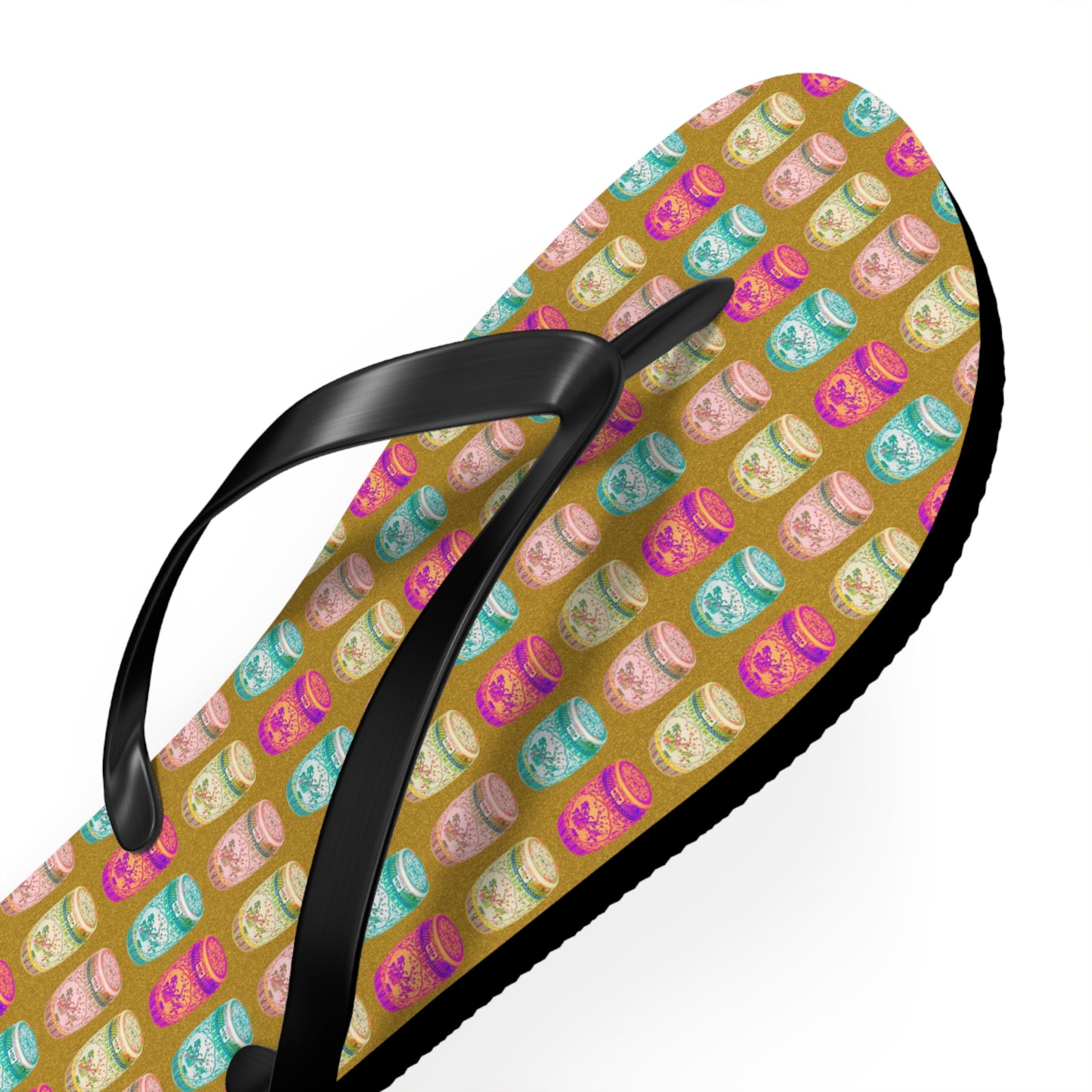 Flip Flops - Pop Art Porcelain Stools, Gold