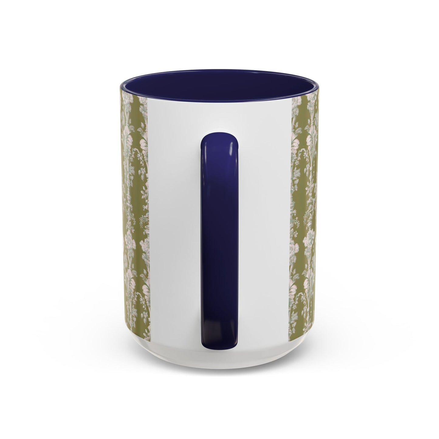 Accent Coffee Mug (11, 15oz), Pearl Lady Toile/Highborn Greren Repeat, Various Colors