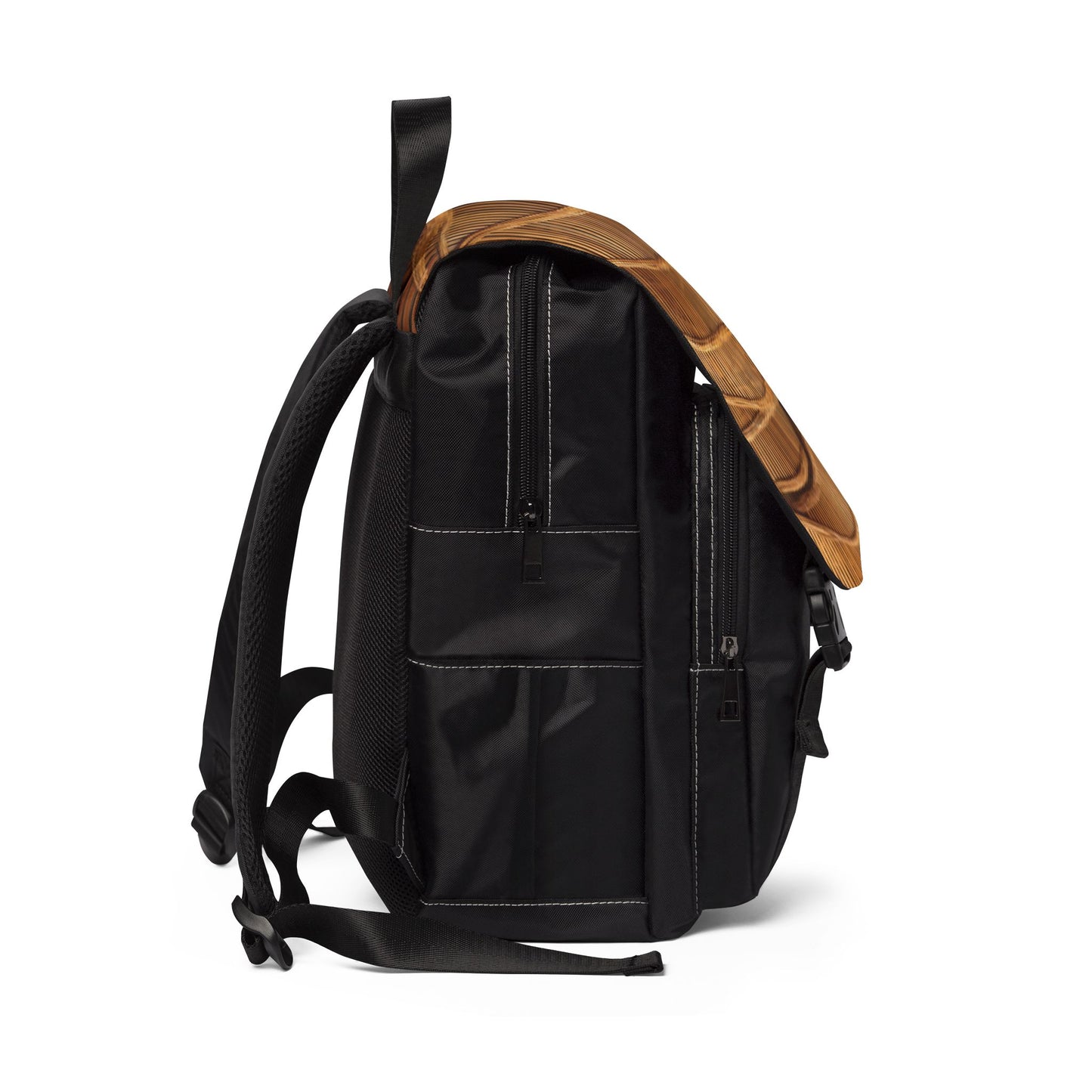 Tropical Casual Backpack - Perfect for Everyday Adventures / Natural Bamboo Flow