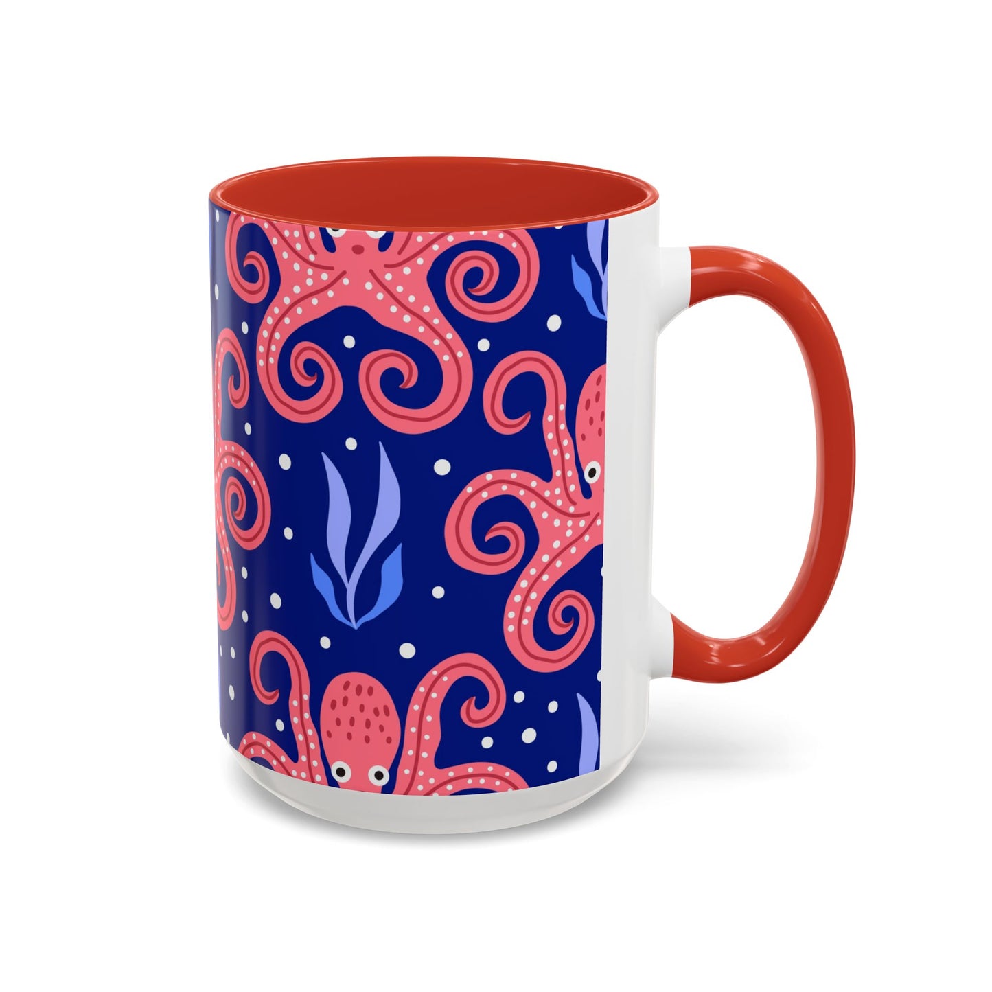 Accent Coffee Mug (11, 15oz), Tentacle Twist Octopus / Various Colors