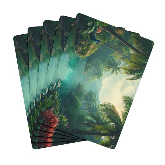 Poker Playing Cards -  Resting Peacock