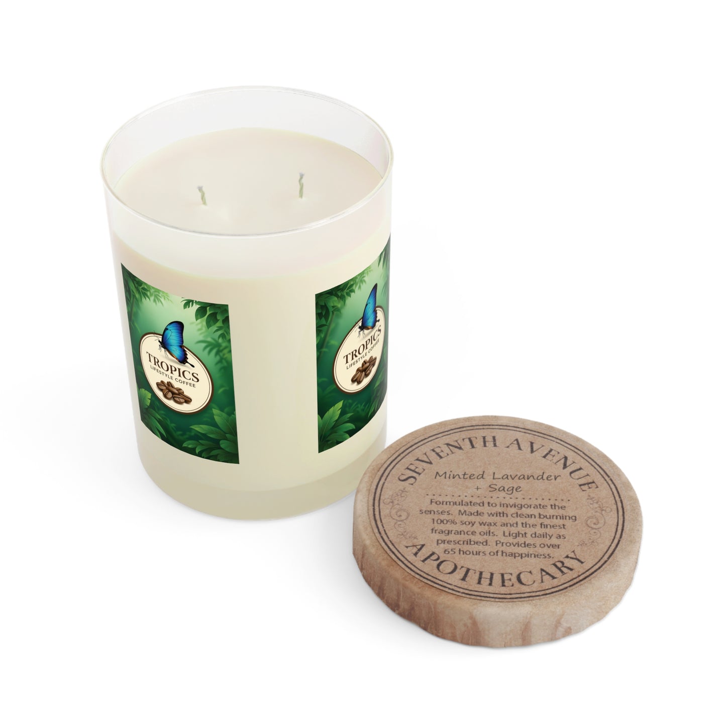 Morpho Butterfly, Brand Merch ~ 11 oz soy candle