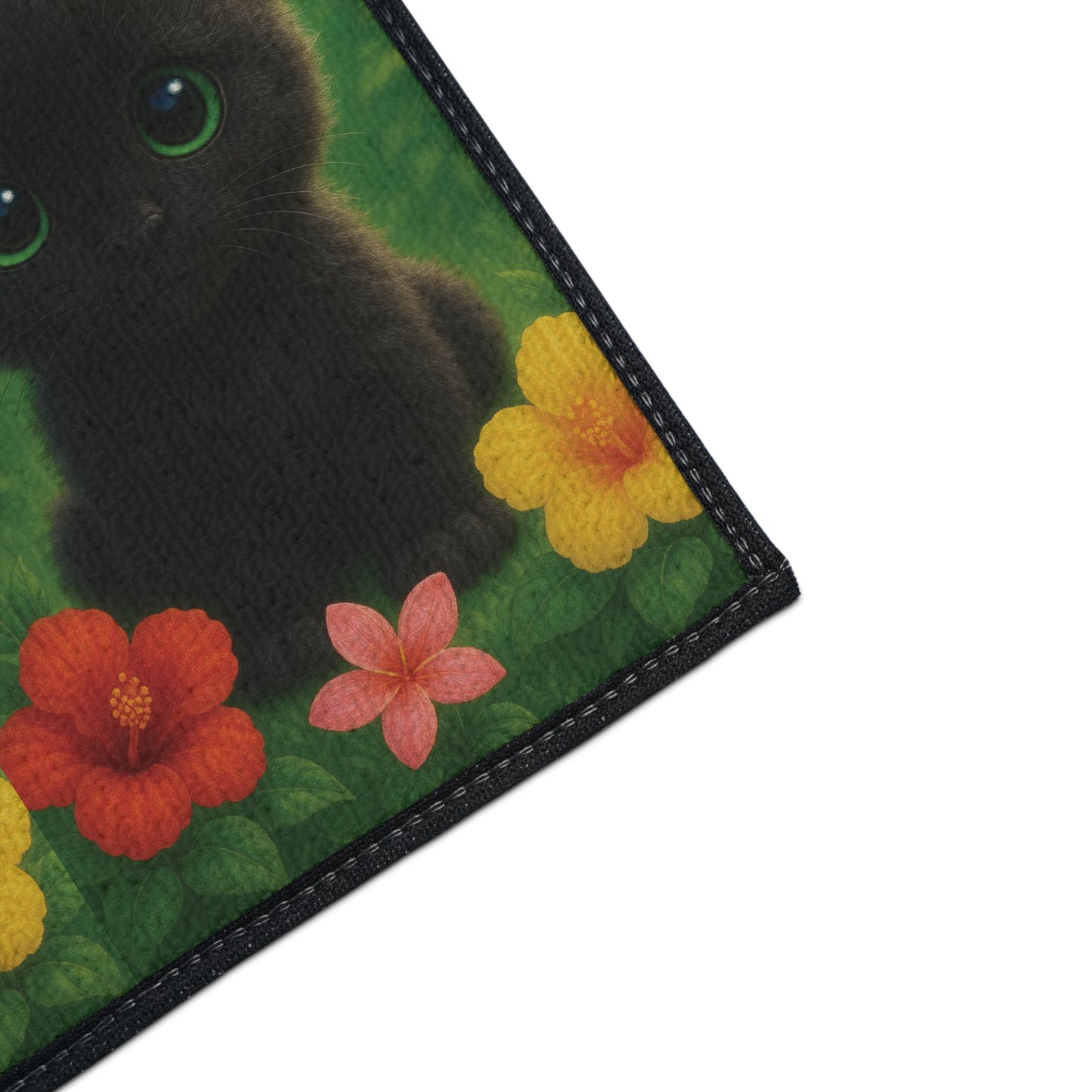 Heavy Duty Floor Mat, 5 Sizes – Tropical Area Rug for Home Décor / Baby Black Panther