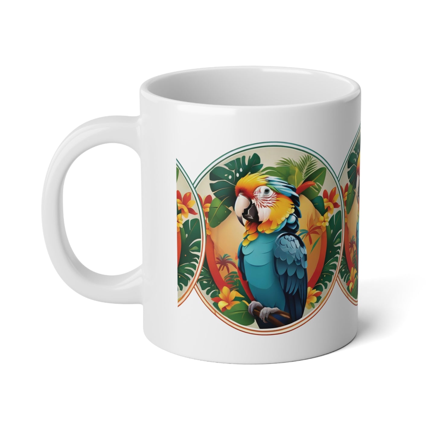 Jumbo Mug, 20oz, My Pet Parrot | Tropical Coffee Cup