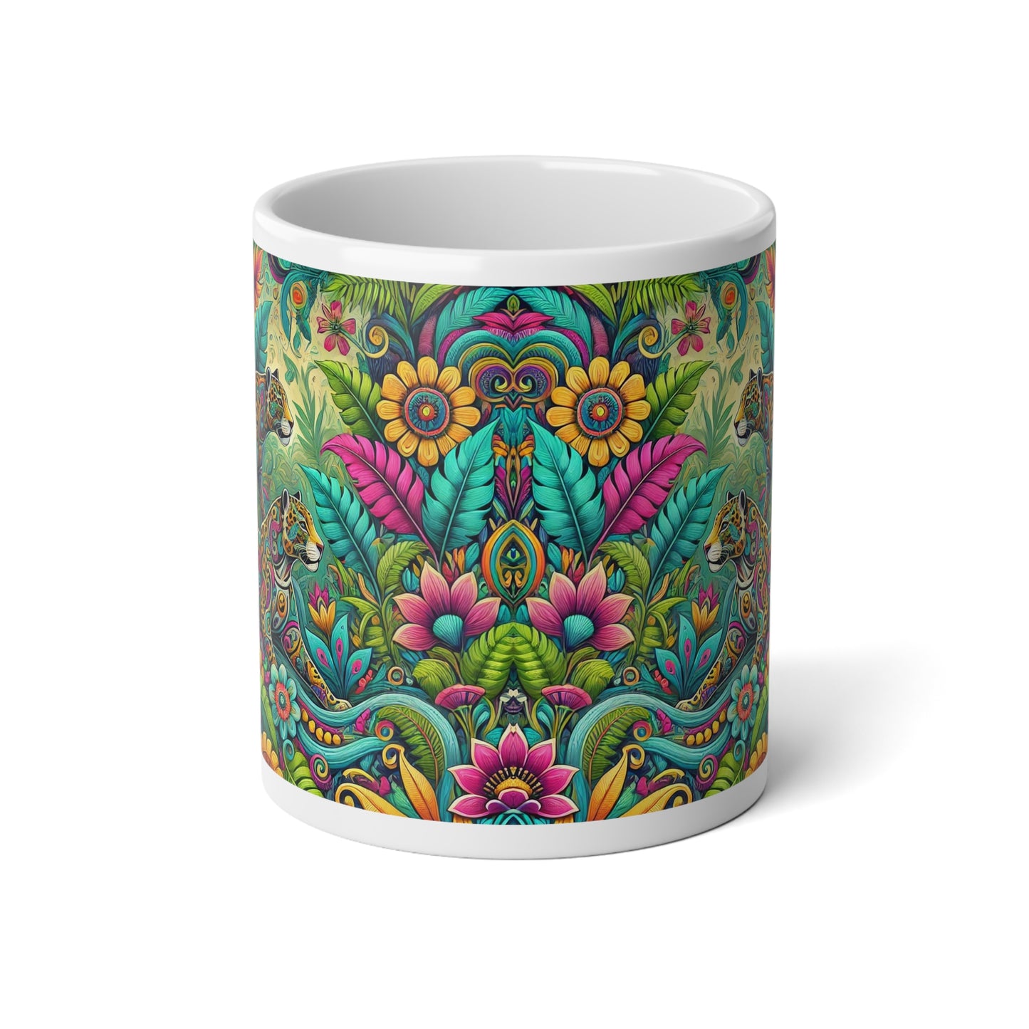Jumbo Mug, 20oz, Jaguar Pop | Tropical Coffee Cup