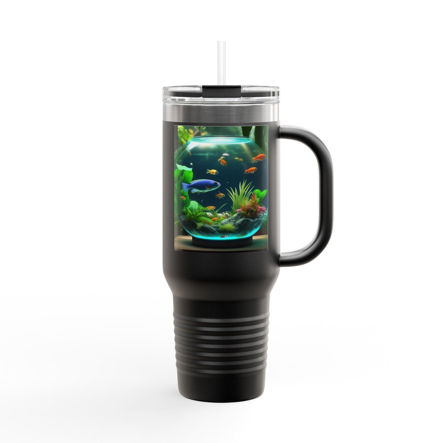 Insulated Travel Mug, 40oz / Tropical Fish Bowl #1 - Perfect for Outdoor Adventures