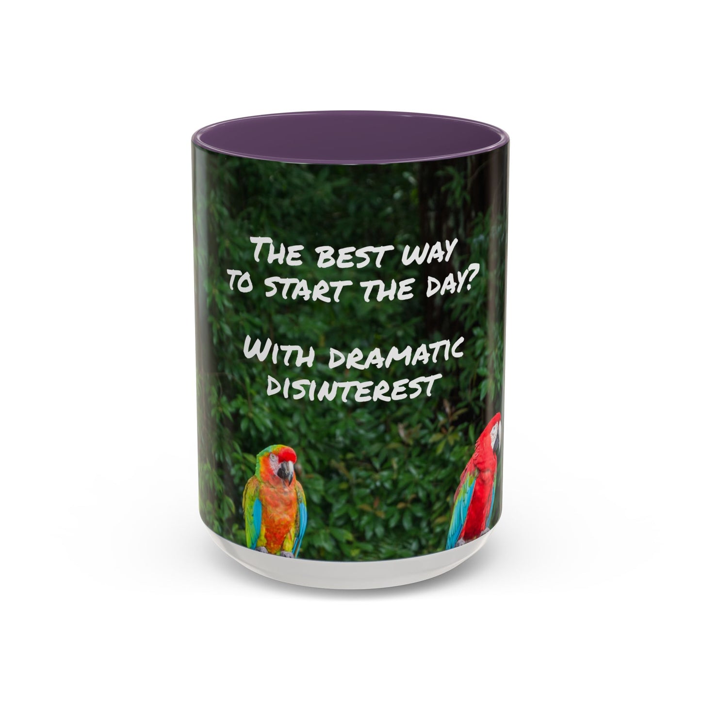 Parrot Accent Coffee Mug (11, 15oz), 8 Colors - Dramatic Disinterest