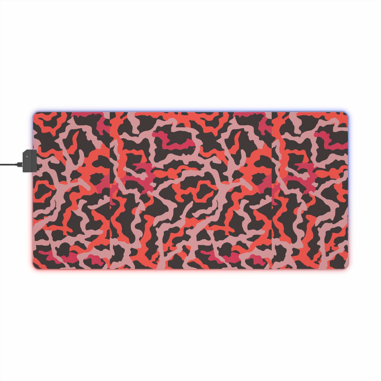 LED Gaming Mouse Pad With Vibrant RGB Lighting, 4 Sizes / Coral Threads, Red