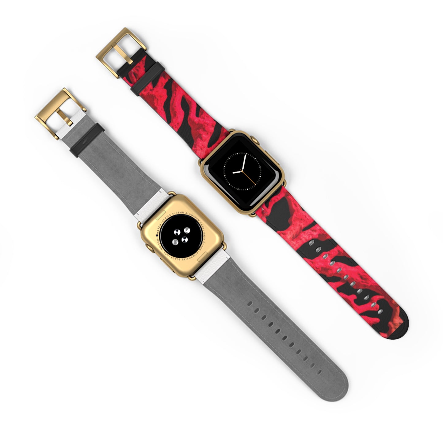 Apple Watch Band - Red Coral, black background