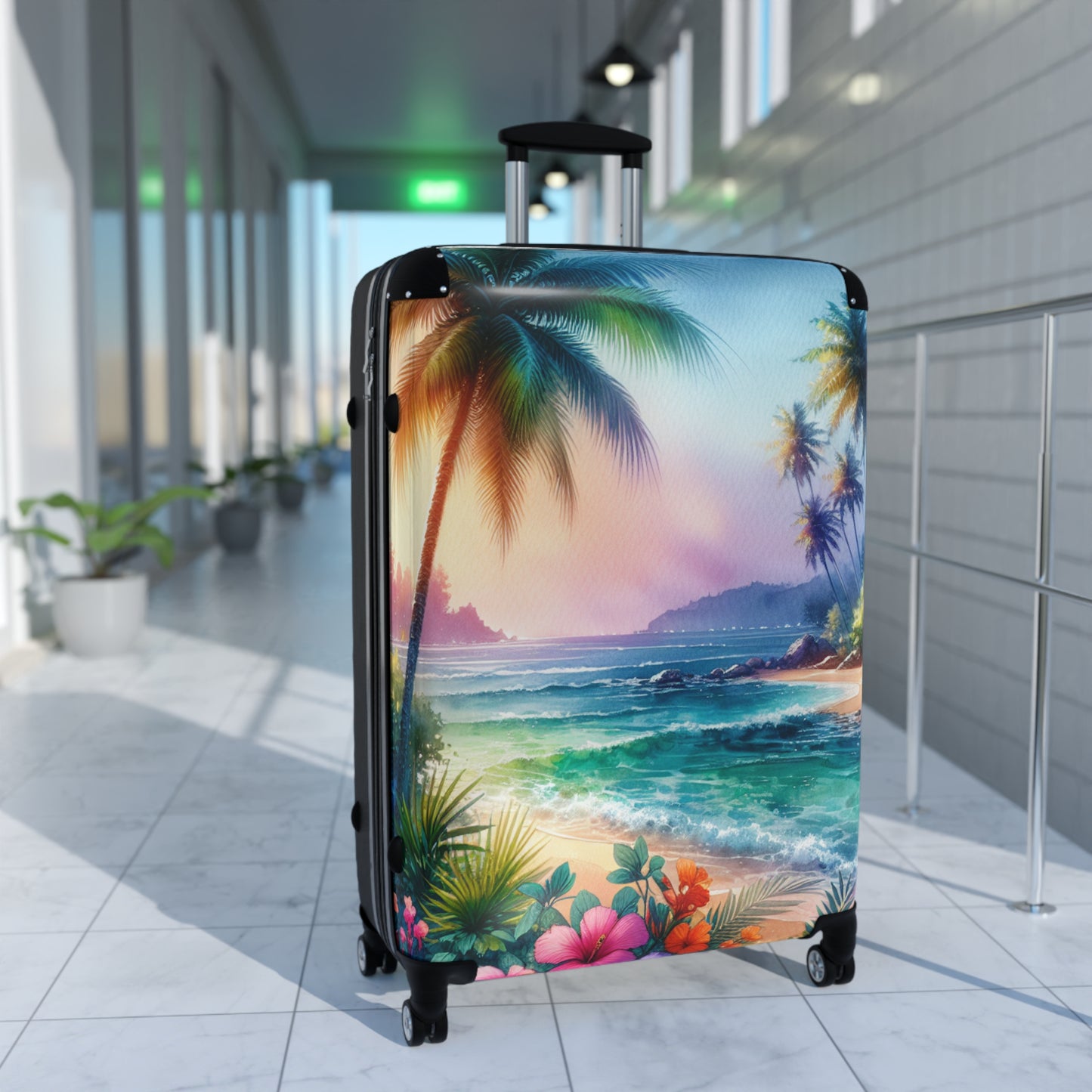 Tropical Suitcase - Stylish Travel Luggage for Adventurers / Bay of Peace