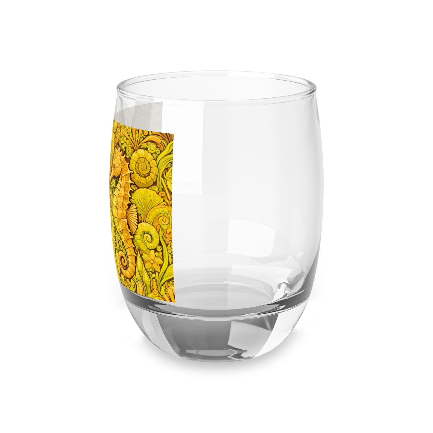 Whiskey Glass, Seahorse Trio/Yellow