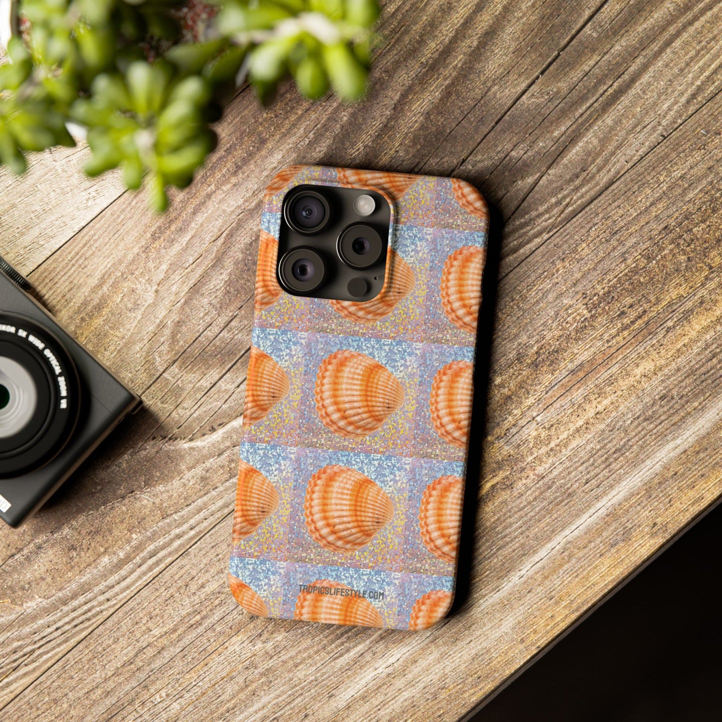 Slim Phone Cases - Disco Orange Scallop