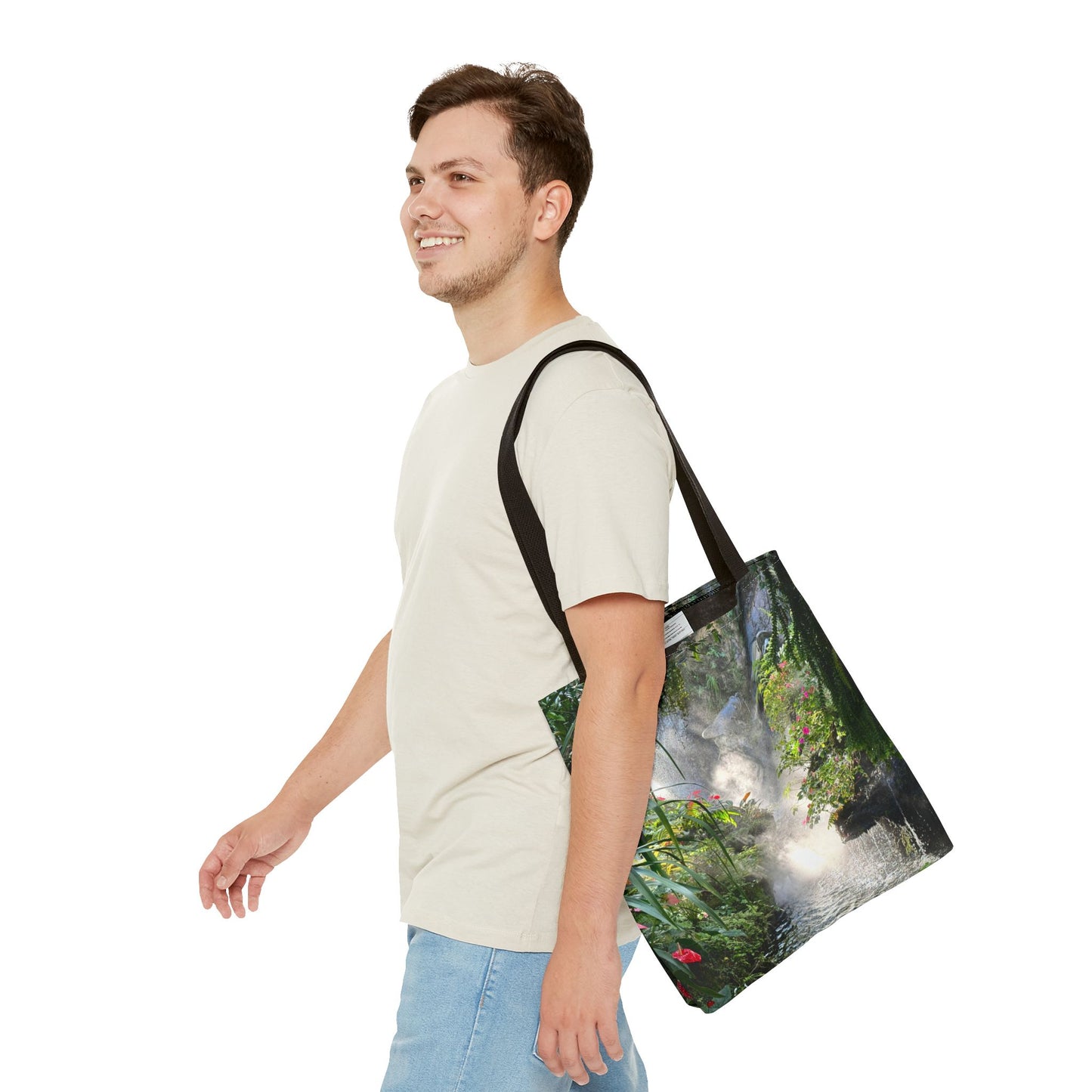 Tropical Misty Rainforest River Tote Bag - 3 Sizes
