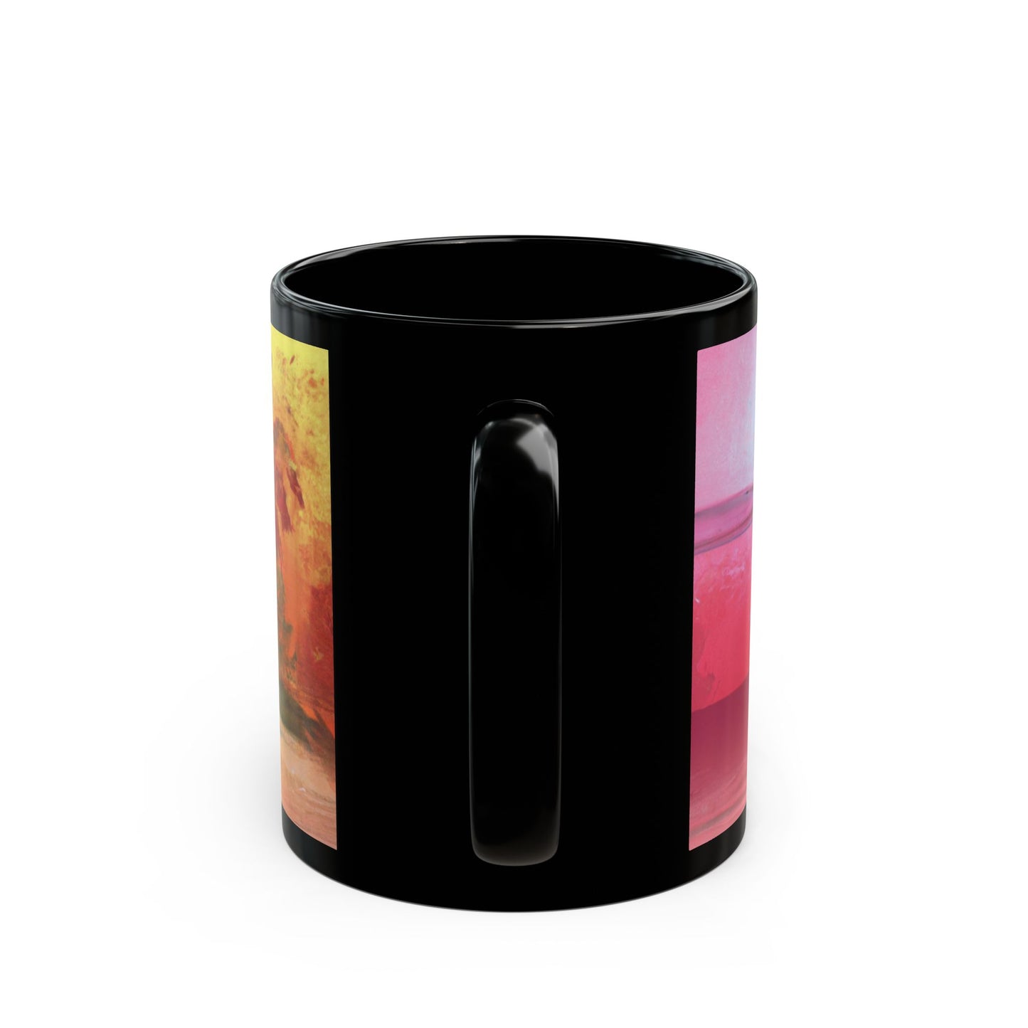 Black Coffee Mug - Watercolor Sunset